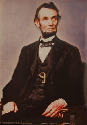 Abraham Lincoln Large Poster Seated in chair